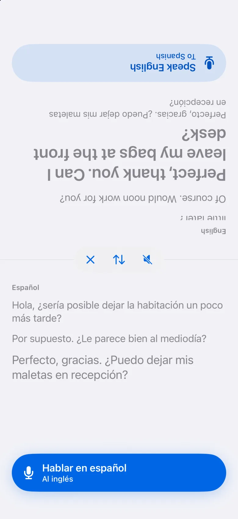 Modo cara a cara con la mitad superior girada