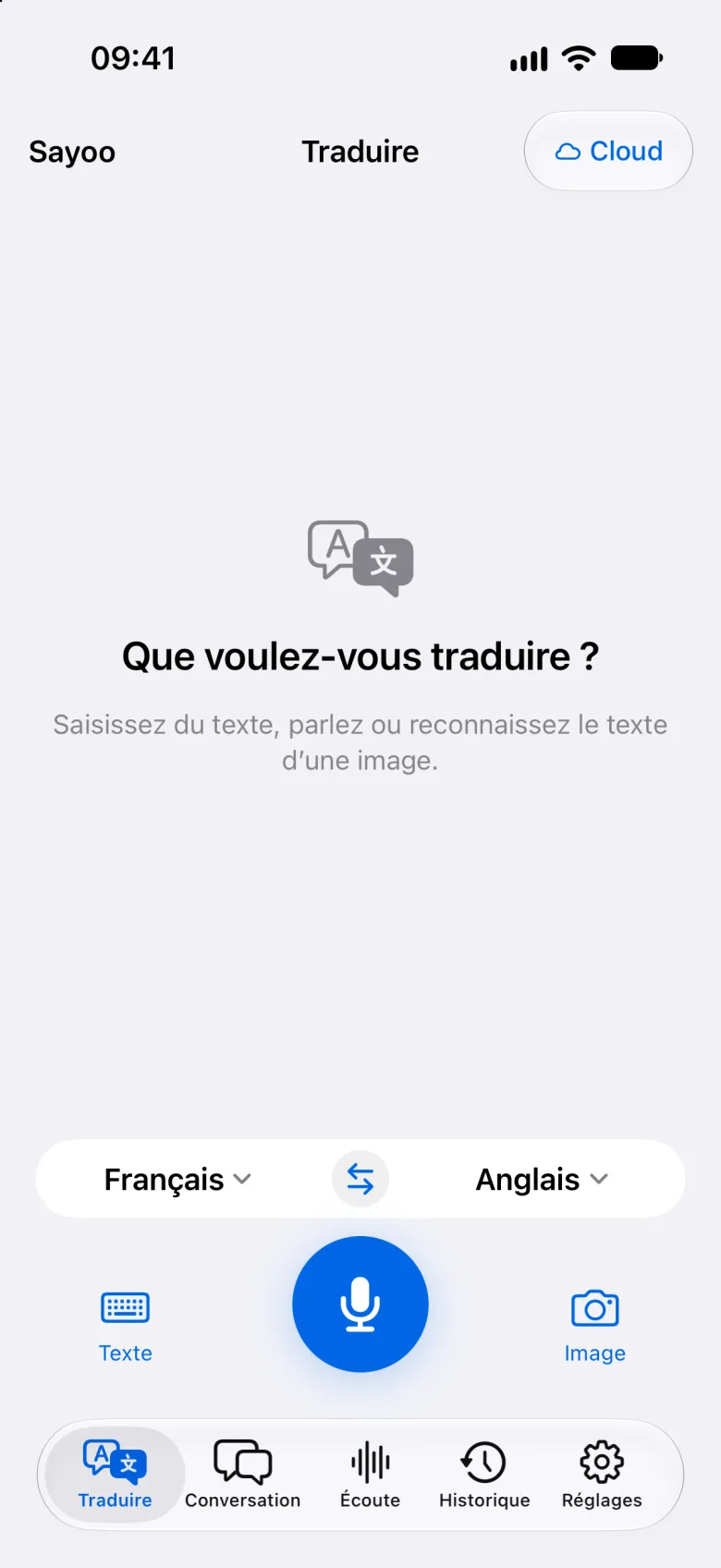 Traduction de texte et de la voix